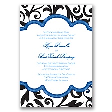 Breezy Damask - Horizon - Invitation