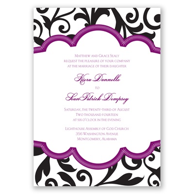Breezy Damask - Invitation