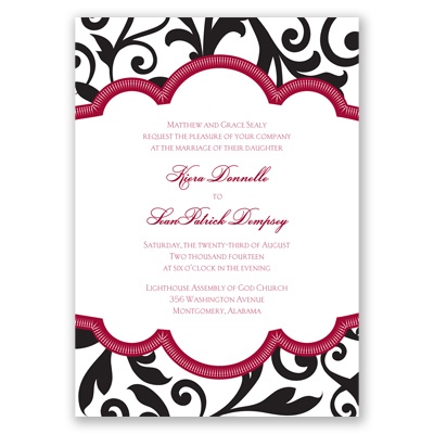 Breezy Damask - Apple Invitation