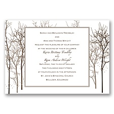 Enchanted Forest - Chocolate - Invitation