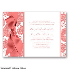 Floral Patterned - Coral Reef - Invitation