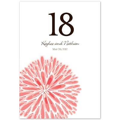 Burst of Color - Coral Reef - Table Number