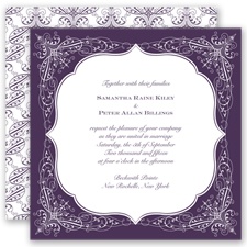 Charleston - Plum - Invitation