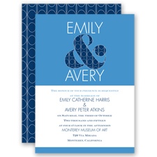 With a Twist - Cornflower - Invitation
