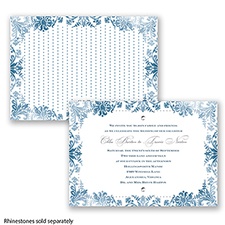 Washed Silhouette - Peacock - Invitation