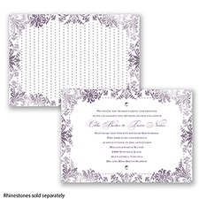 Washed Silhouette - Plum - Invitation