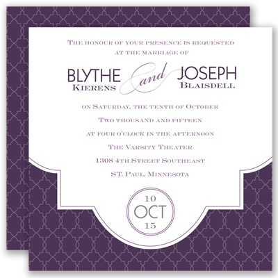 Lasting Impression - Plum - Invitation