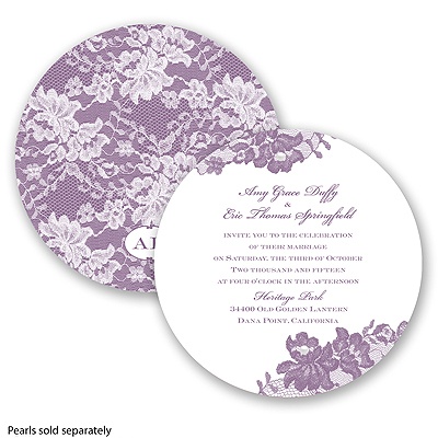 Royal Lace - Wisteria - Invitation