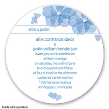 Love Blossoms - Cornflower - Invitation