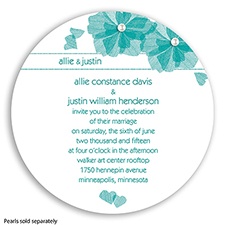 Love Blossoms - Jade - Invitation