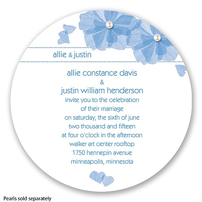 Love Blossoms - Cornflower - Invitation