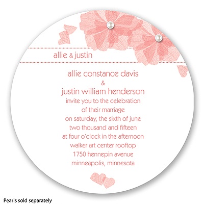 Love Blossoms - Coral Reef - Invitation