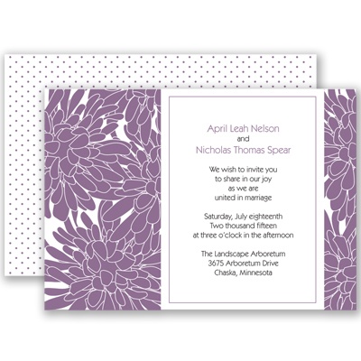 Glorious Blooms - Wisteria - Invitation