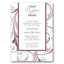 Swept Away - Rosewood - Invitation