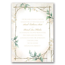 Botanical Border - Golden - Invitation