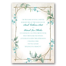 Botanical Border - Jade - Invitation
