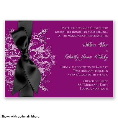 Enchanted Color -Sangria - Invitation