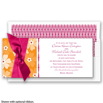 Captivating Floral - Tangerine - Invitation