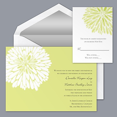 Burst of Love - Key Lime - Invitation