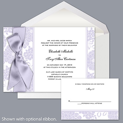 Floral Patterned - Iris - Invitation