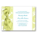 Floral Patterned - Key Lime - Invitation