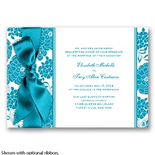 Floral Patterned - Malibu - Invitation