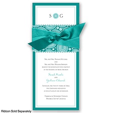 Perfect Paisley Duet - Jade - Invitation