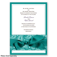 Perfect Paisley - Jade - Invitation