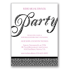 Big Party - Rehearsal Dinner Invitation