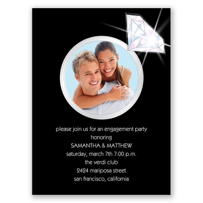 Wedding Party Invitations on Ring   Engagement Party Invitation   Invitations By David S Bridal