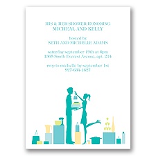 His & Hers - Mermaid - Shower Invitation