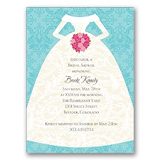 Bridal Dress - Shower Invitation