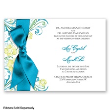 Watercolor Floral - Malibu - Invitation