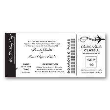 Boarding Pass - Black - Invitation