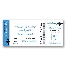 Boarding Pass - Cornflower - Invitation