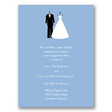 Tux and Dress - Engagement  Party Invitation