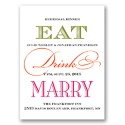 Eat, Drink, Marry - Rehearsal Dinner Invitation