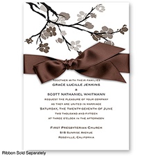 Budding Beauty - Chocolate - Invitation