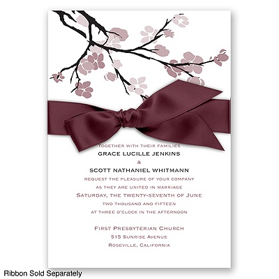 Budding Beauty - Rosewood - Invitation