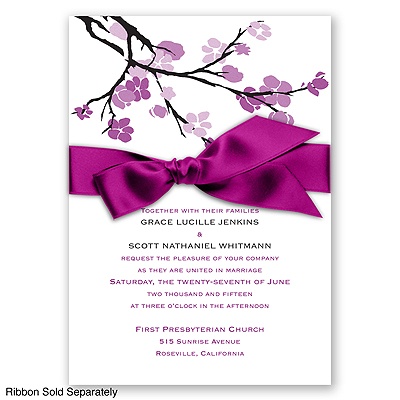 Budding Beauty - Sangria - Invitation