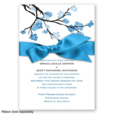 Budding Beauty - Cornflower - Invitation
