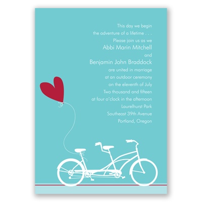 Bicycle Built For Two - Invitation