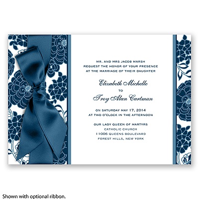 Floral Patterned - Peacock - Invitation
