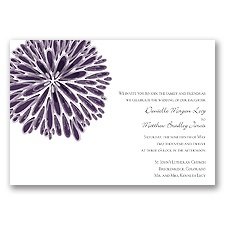 Burst of Color - Plum - Invitation