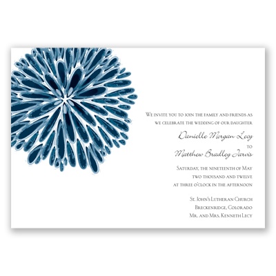 Burst of Color - Peacock - Invitation