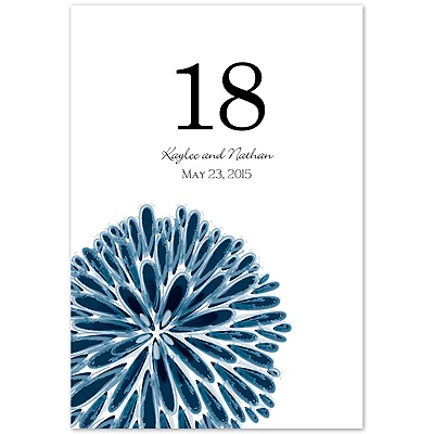 Burst of Love - Peacock -Table Number