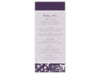 Forever Color - Plum - Menu Card