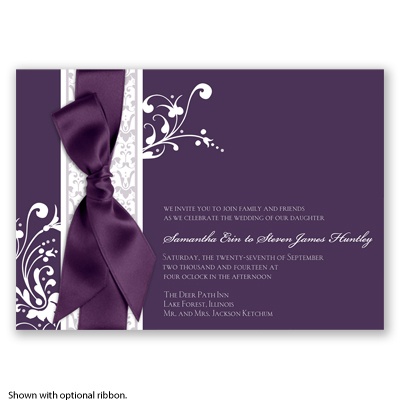 Forever Color - Plum - Invitation