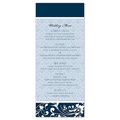 Forever Color - Peacock - Menu Card