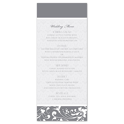 Forever Color - Mercury - Menu Card